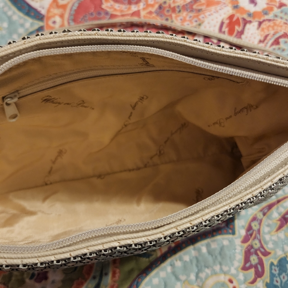 Whiting & Davis Off White Cream Slinky Metal Mesh Crossbody - Picture 3 of 8